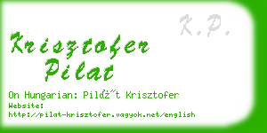 krisztofer pilat business card